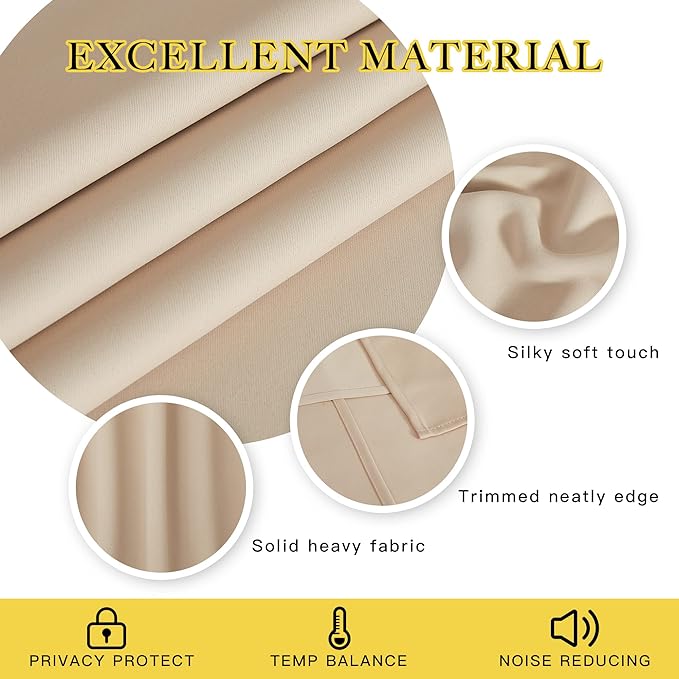 NICETOWN Blackout Curtain 102 inch Length, Grommet Thermal Curtain Room - Image 4