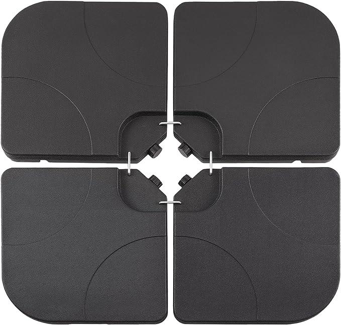VECELO 4-Piece Heavy-Duty Cantilever Offset Patio Umbrella Base/Stand Outdoor by VECELO