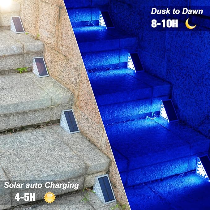 VOLISUN Solar Stair Lights 16 Pack, Solar Step Lights Outdoor, Halloween Light - Image 2