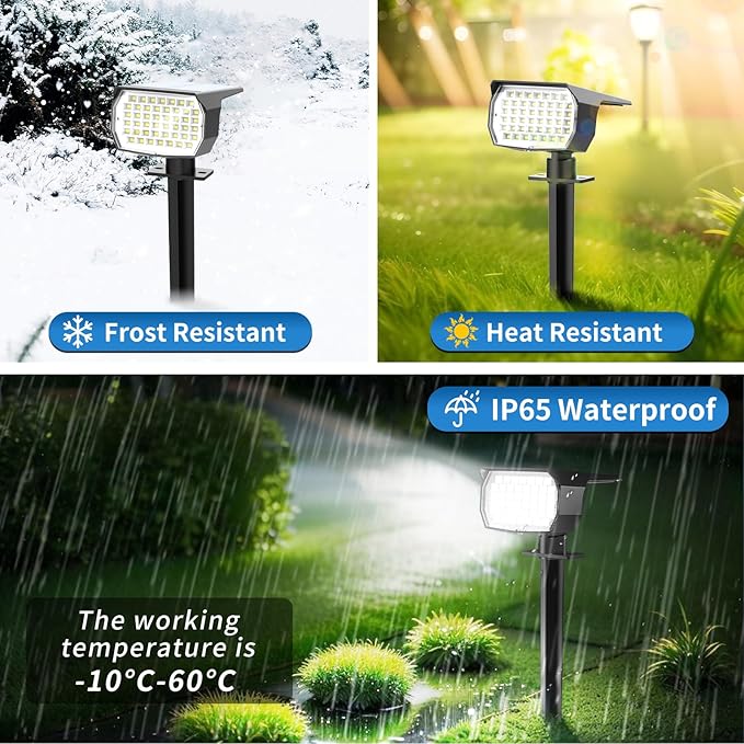 Solar Spot Lights Outdoor 6 Pack, Solar Landscape Spotlights Waterproof - Image 4