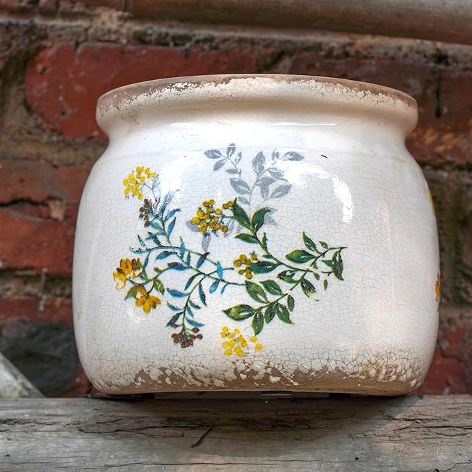 Vintage Ceramic Ice Crack Flower Pot - Image 7
