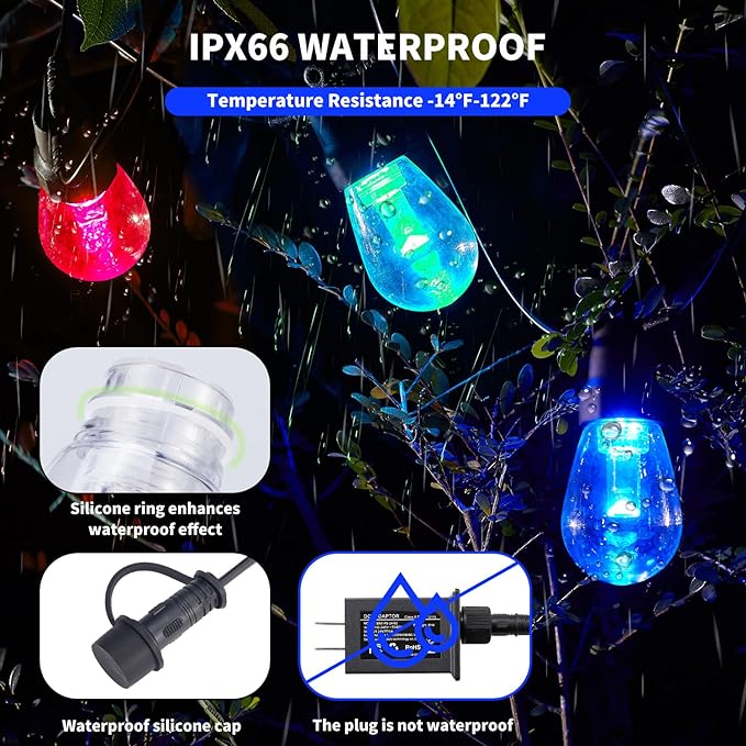 Outdoor String Lights 75FT, Outdoor Lights - Image 2