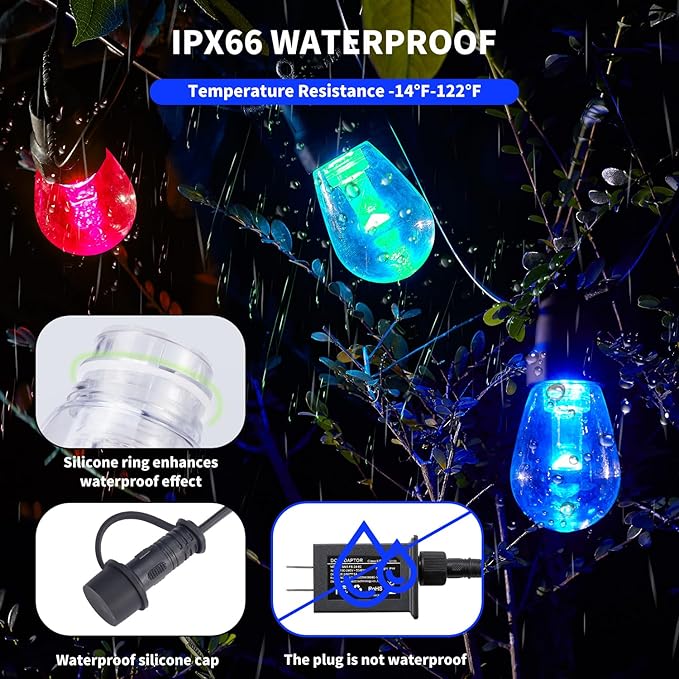 Outdoor String Lights 27FT, Outdoor Lights - Image 2