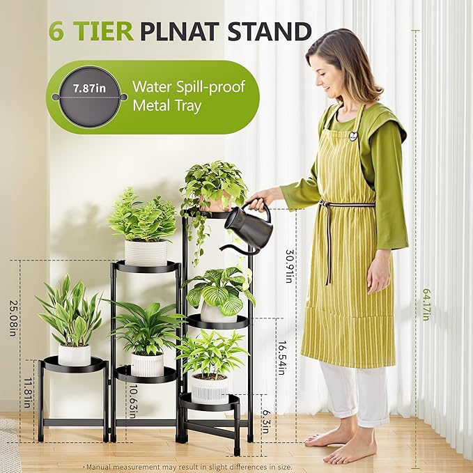 6 Tier Plant Stand Indoor, Tiered Plant Stand Outdoor - Image 3