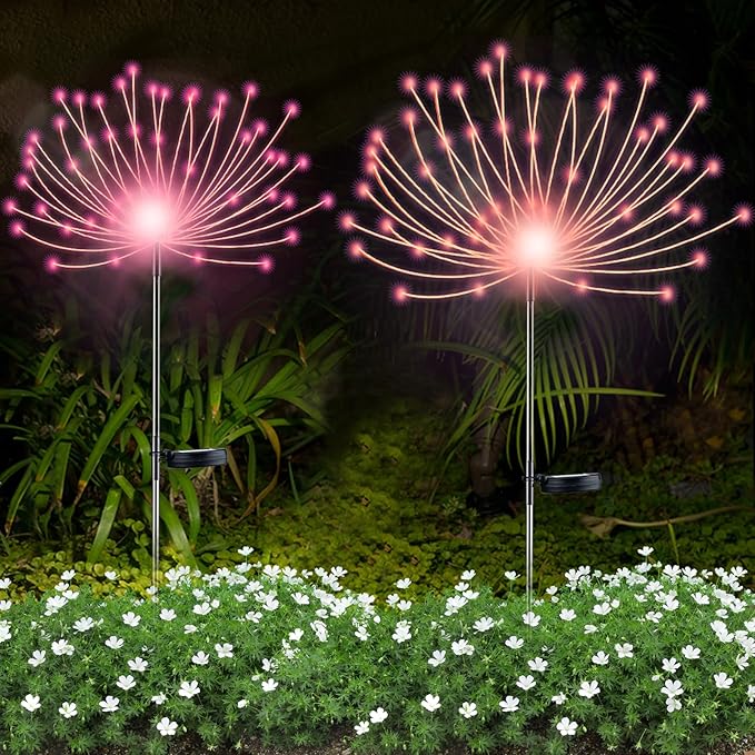 YOTOZU 2 PCS Solar Firework Light, Outdoor Solar Garden Decorative Lights 120 by YOTOZU