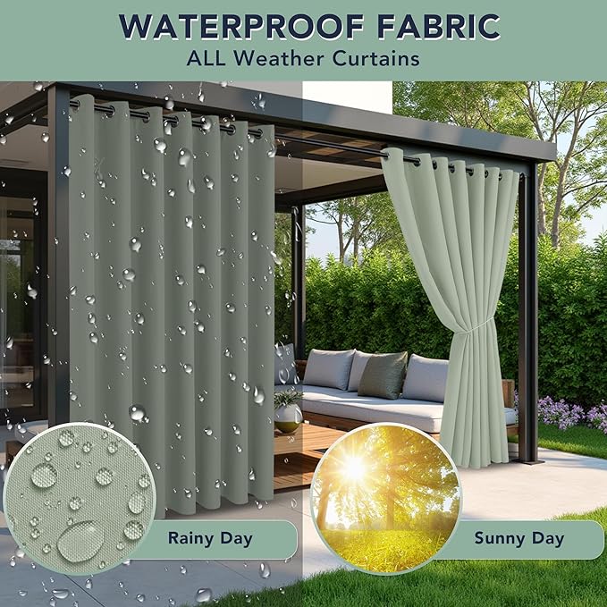 Patio Curtains Outdoor Waterproof - Image 2