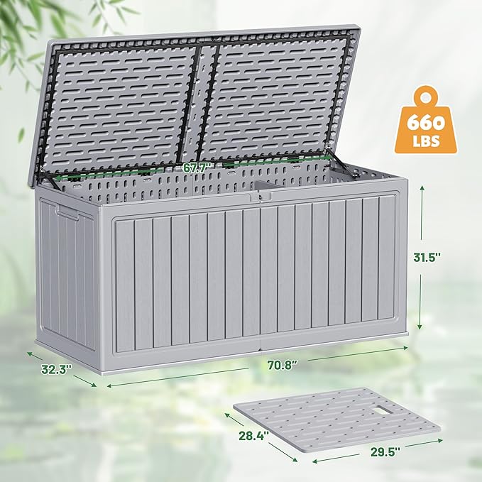 Devoko 260 Gallon Double-Wall Deck Box - Image 8