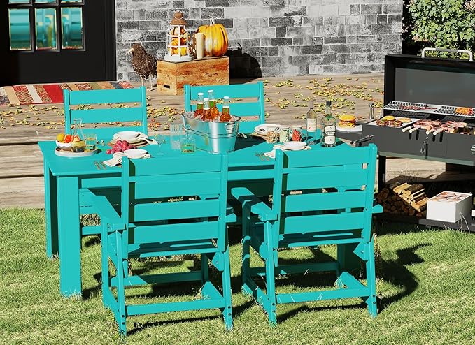GREENVINES Outdoor Dining Chairs Set of 2 | HDPE | Patio Chair | All-Weather | - Image 3