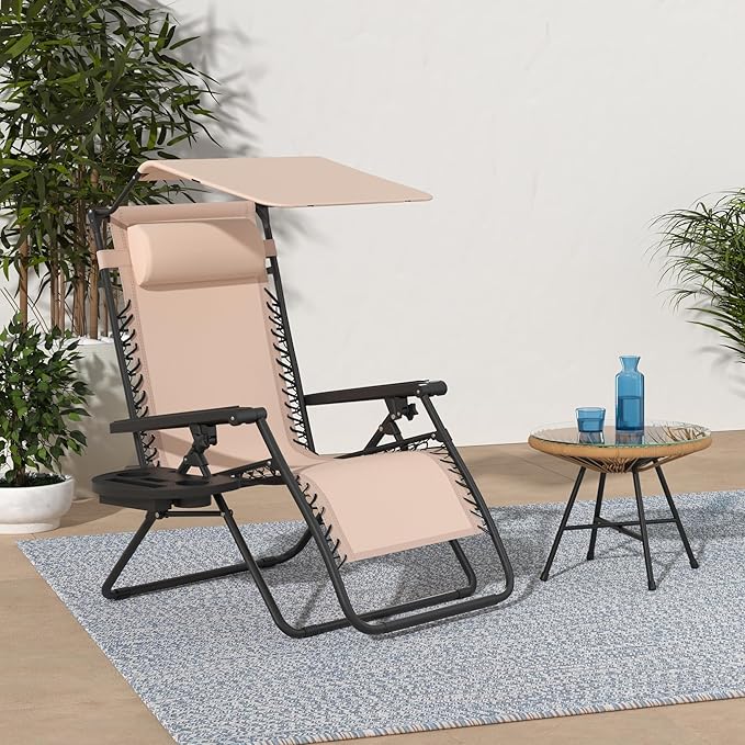Best Choice Products Folding Zero Gravity Outdoor Recliner Patio Lounge Chair - Image 2