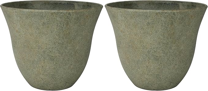 Classic Home and Garden Honeysuckle Resin Flower Pot Planter, Fossil Stone by ClassicHomeandGarden