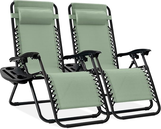 Best Choice Products Set of 2 Adjustable Steel Mesh Zero Gravity Lounge Chair by BestChoiceProducts