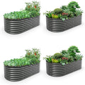 A ANLEOLIFE 4-Pack 6X3X2ft & 8X4X2ft Deep Root Galvanized Raised Garden Beds by AAnleolife