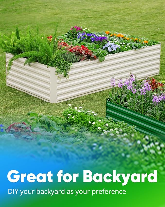 Quictent Galvanized Raised Garden Bed 8x4x2 Ft Tall Metal Planter Box - Image 6
