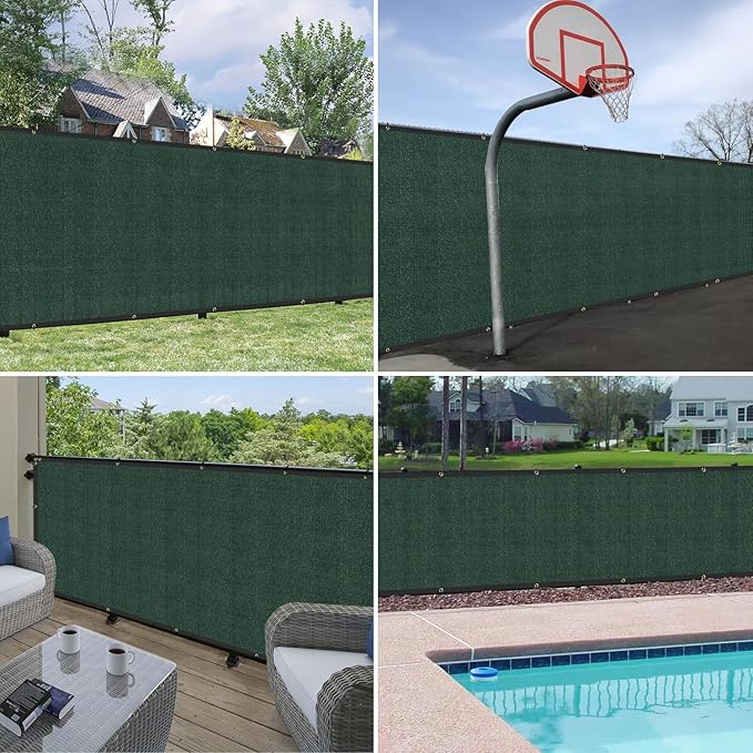 WINDSCREEN4LESS 6' x 3' Privacy Fence Screen in Green W/ Brass Grommet 85% - Image 7
