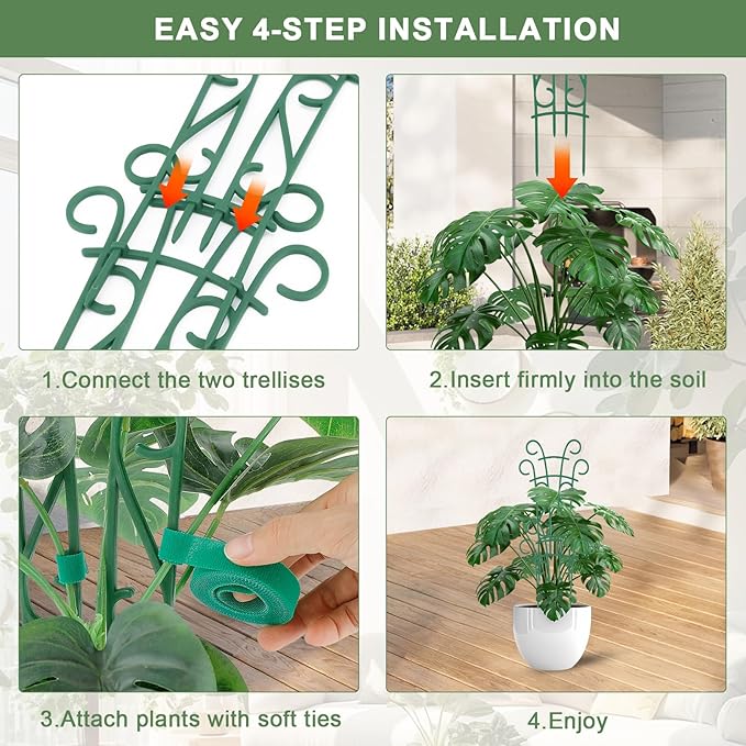 10 Pack Indoor Plant Trellis for Potted Plants, Stackable Garden Trellis for - Image 5