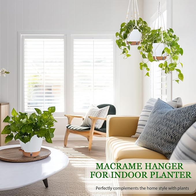 Hanging Planter for Indoor Plants 8 Inch, 2 Pack Hanging Baskets for Plants - Image 7
