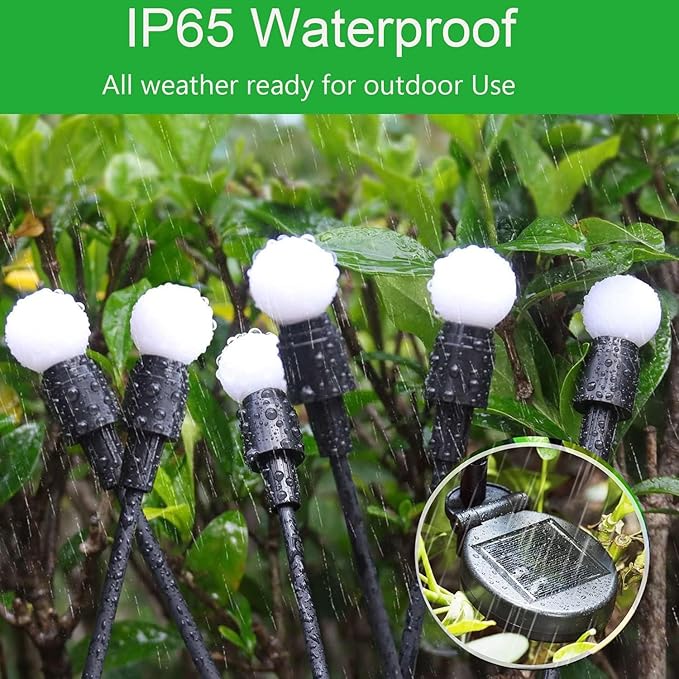 12-Pack Garden Solar Lights, 96 LED Solar Lights Outdoor - Image 8