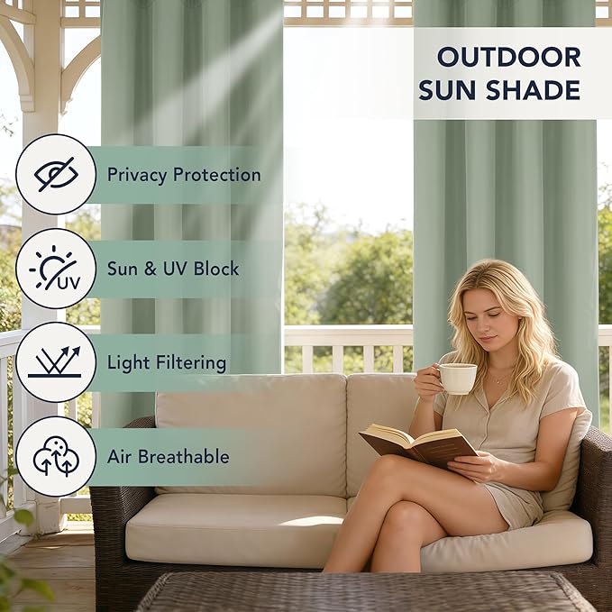 Patio Curtains Outdoor Waterproof - Image 3