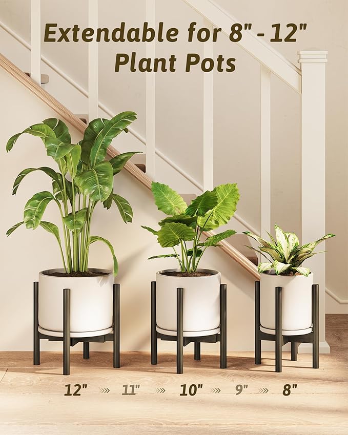 Adjustable Plant Stand Indoor, Bamboo Plant Stand Fits 8 9 10 11 12 Inches - Image 7