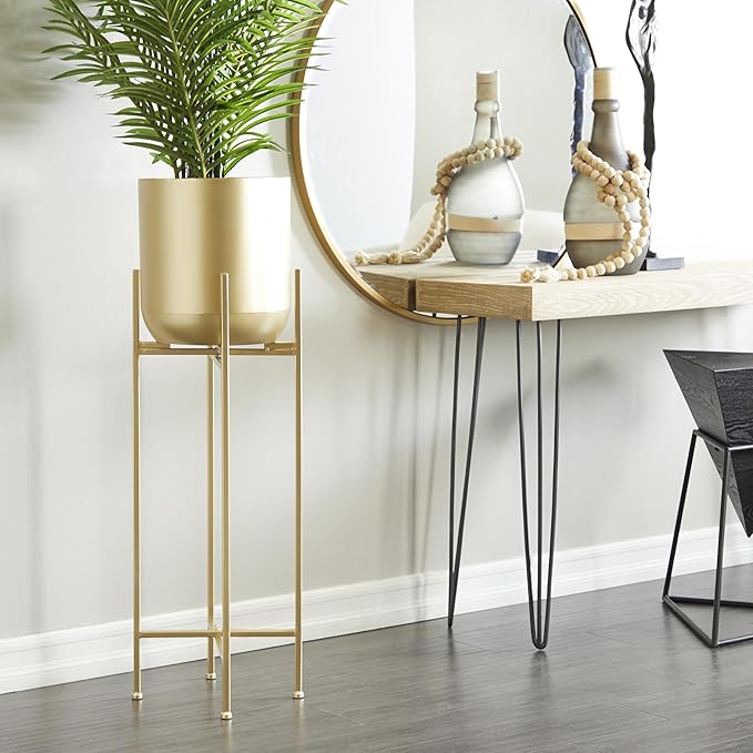 Deco 79 CosmoLiving by Cosmopolitan Modern Metal Round Planter - Image 5