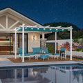 PURPLE LEAF 10' x 13' Outdoor Aluminum Pergola White Heavy-Duty Retractable by Unknown