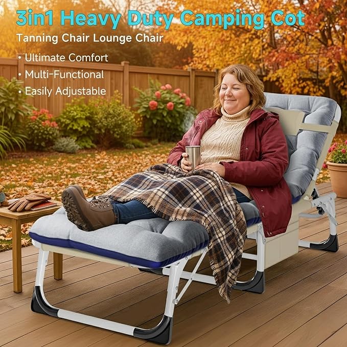 ABORON 3 in 1 Sun Tanning Chair Oversized - Image 3