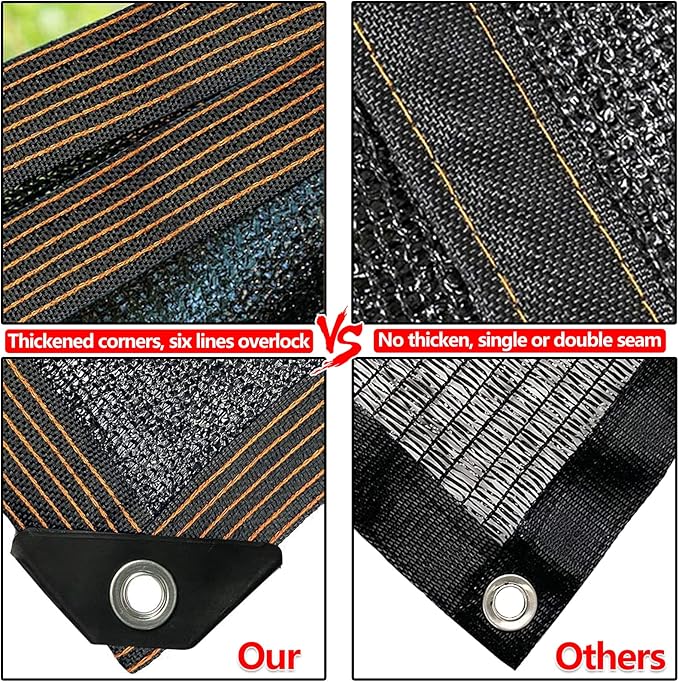 90% Shade Cloth for Garden -12 x 20 FT Durable Mesh Tarp - Image 5