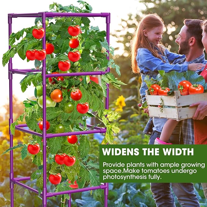 3 Pack Tomato Cages, Square Tomato Plant Stakes Support Cages Trellis - Image 5