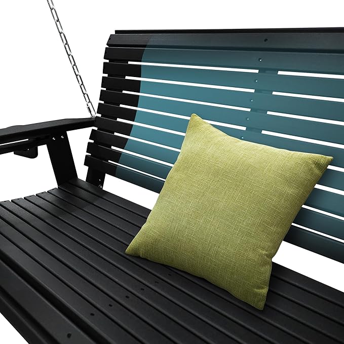 HDPE Porch Swing with 18/8 Stainless Steel Bolts, Ergonomic Design, Ultra - Image 6