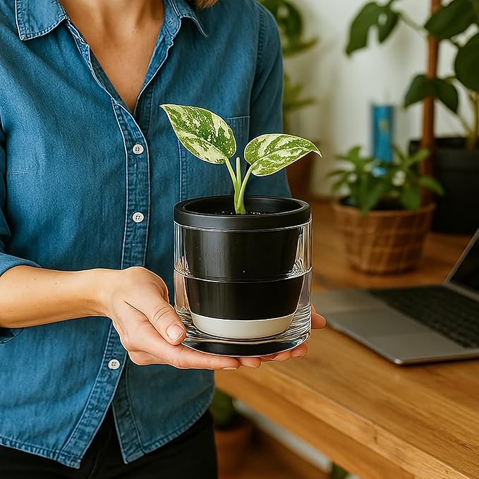 D'vine Dev 4 Inch Design Self Watering Planter - Image 7