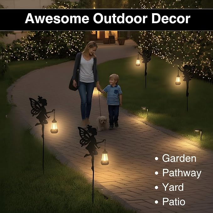 Solar Fairy Garden Accessories Outdoor 1 Pair - Image 3
