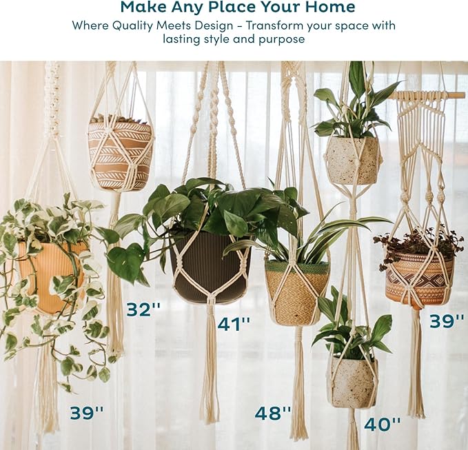 Nook Theory 6-Pack Macrame Plant Hangers - Image 7