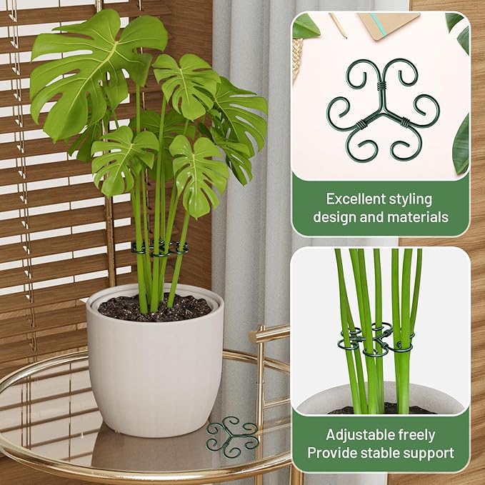 4PCS Green Iron Monstera Support, Uniquely Designed Plant Support Stakes - Image 4
