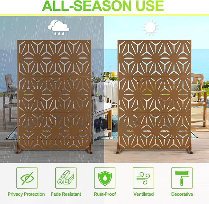 Outdoor Privacy Screen, Freestanding Privacy Fence Panels - Image 6