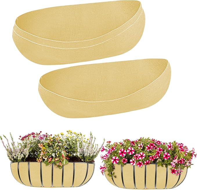 3PCS 30 Inch Planter Basket Liners Fabric Window Box Liners Felt Trough Planter by Emsiok