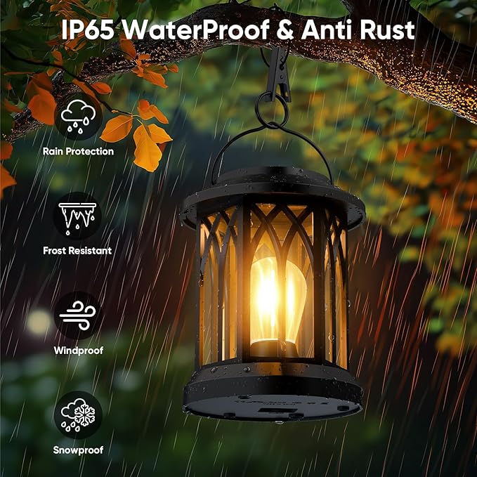 6 Pack Solar Lanterns Outdoor Waterproof - Image 2