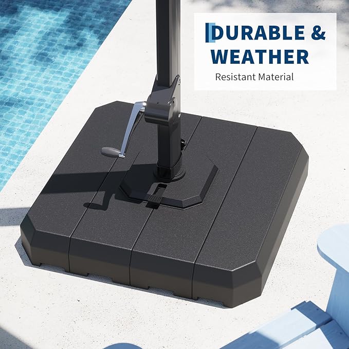 Garvee 4Pcs Patio Umbrella Base 330lb Capacity Cantilever Umbrellas Weight - Image 5
