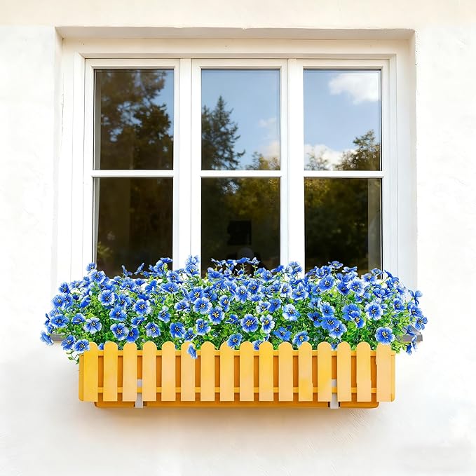 Bassion Artificial Flowers for Outdoors, 24 Bundles UV Resistant Fake Flowers - Image 7