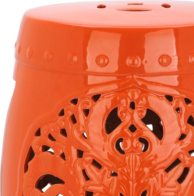 Safavieh Flora Glazed Ceramic Decorative Garden Stool - Image 7