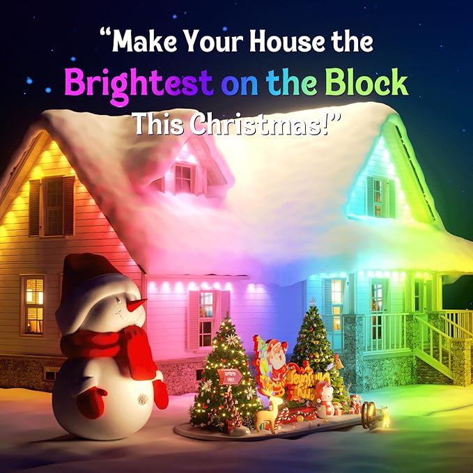 Fitop Permanent Outdoor Lights, 200FT RGB Smart LED Eaves Light, IP67 - Image 7