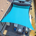SUNLAX Custom Size 8' x 19' Turquoise Blue Sun Shade Sail Canopy Commercial by SUNLAX