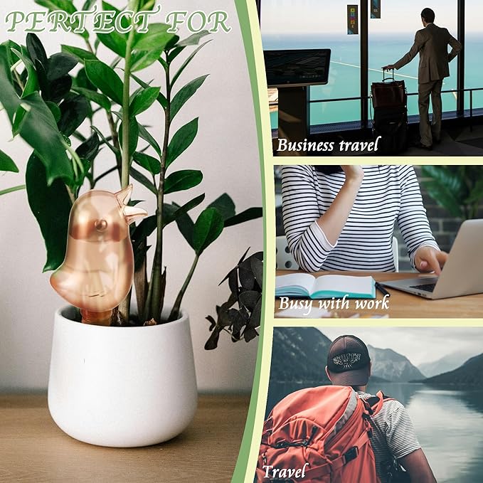 4 Pack Self Watering Spikes, Indoor Plant Watering Globes, Bird Shape Automatic - Image 7