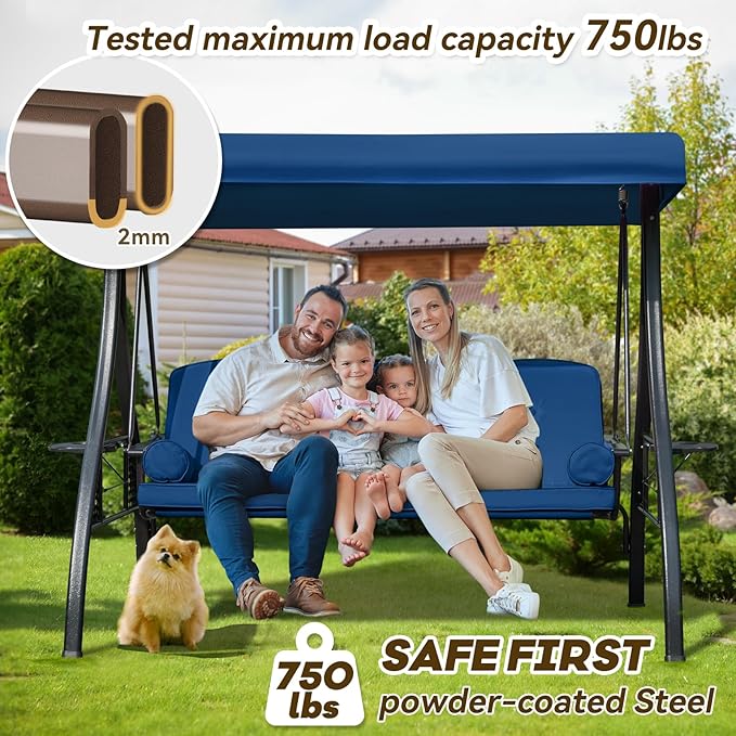 3 in 1 Outdoor Porch Swing - Image 2