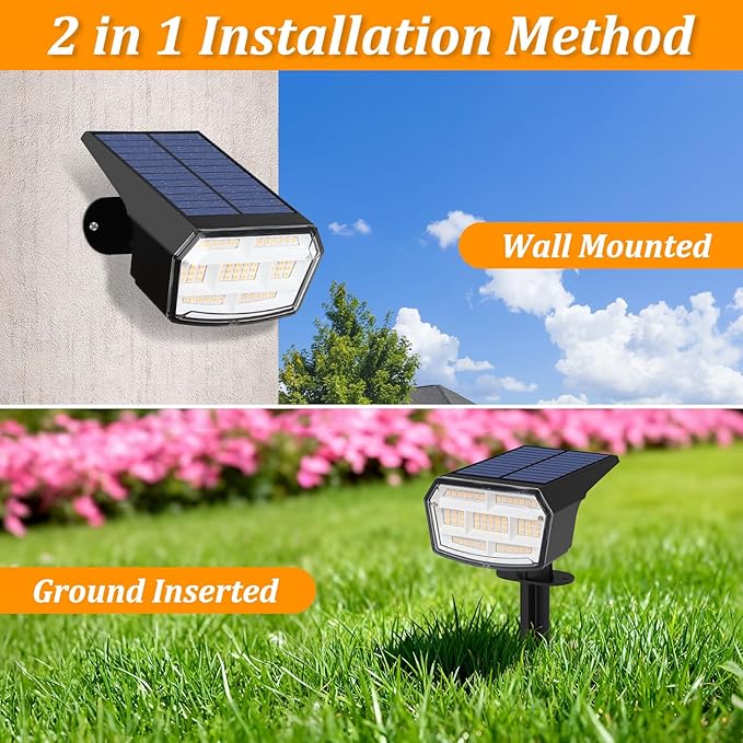 Sucolite 6-Pack Solar Spot Lights Outdoor Waterproof IP65, 3 Lighting Modes - Image 6