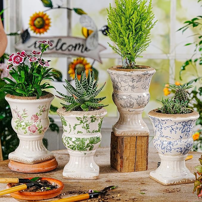 Sungmor Small Ceramic Urn Planter - Image 7