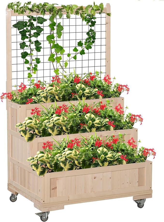 Outsunny 3-Tiers Raised Garden Bed by Outsunny