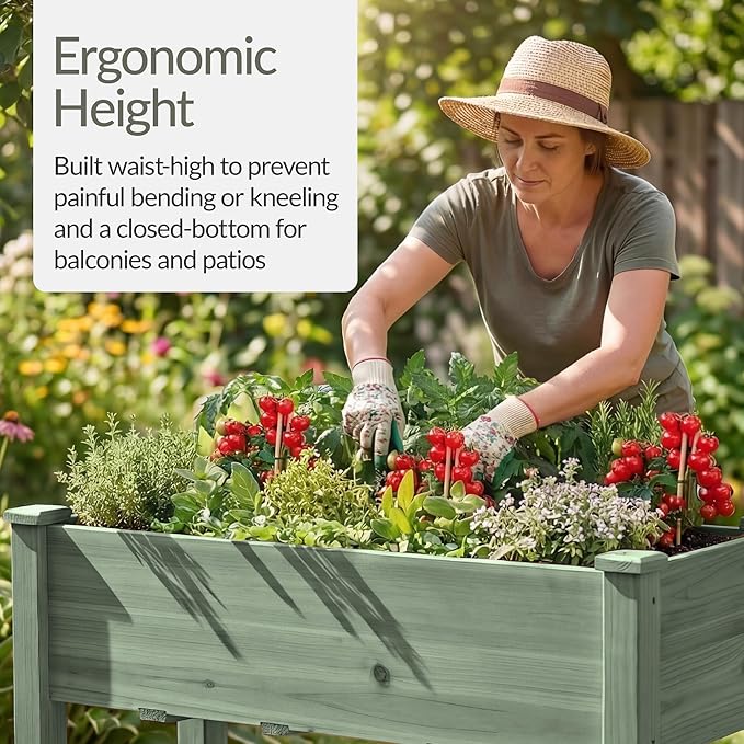 Best Choice Products 48x24x30in Raised Garden Bed, Elevated Wood Planter Box - Image 5