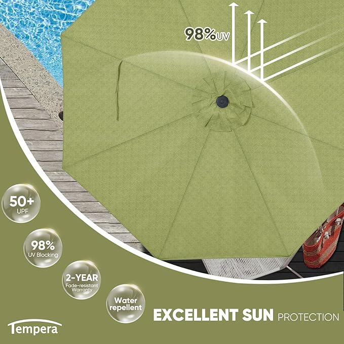 Tempera Patio Market Outdoor Table Umbrella - Image 3