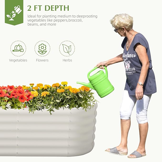 Galvanized Raised Garden Bed, Outdoor Planter Bed, Metal Planter Box - Image 6