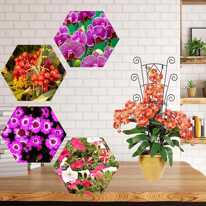 4 Pack Stackable Metal Plant Trellis - Image 4